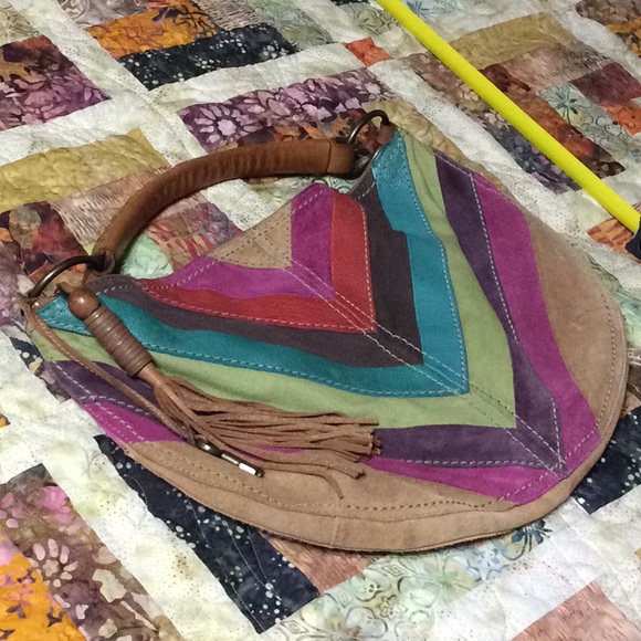 Fossil Handbags - Colorful Patchwork Vintage Fossil Shoulder Bag